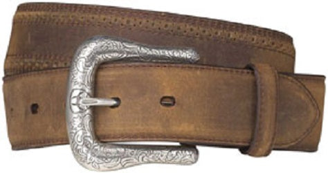 10004667 Distressed Brown Classic Perfed Edge Ariat Mens Belts