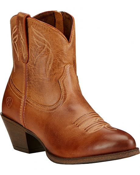 10017323 Brown Darlin Ariat Women's Western Round Toe Booties