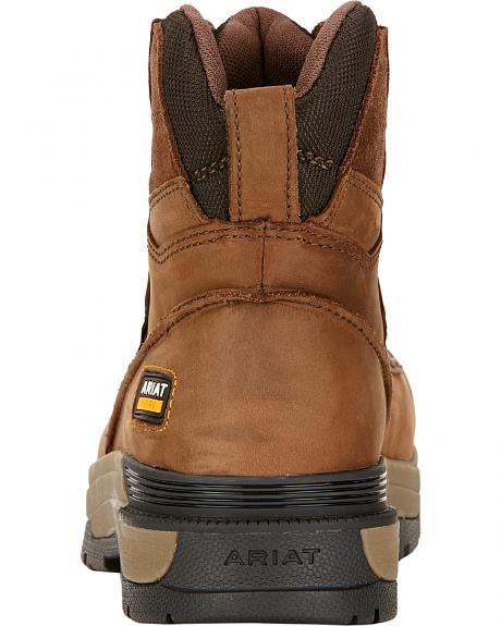 10017421 Brown MASTERGRIP 6 Inch H2O Ariat Men's Soft Toe Work Boots
