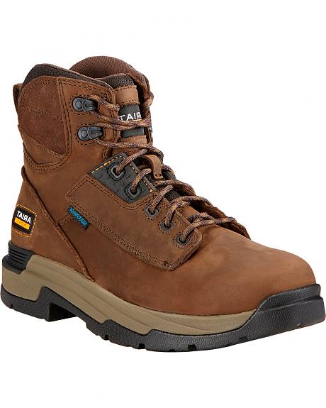 10017421 Brown MASTERGRIP 6 Inch H2O Ariat Men's Soft Toe Work Boots