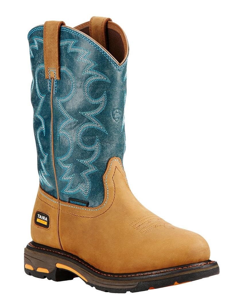 10018577 Workhog Aged Bark Waterproof Western Ariat Womens Work Boots