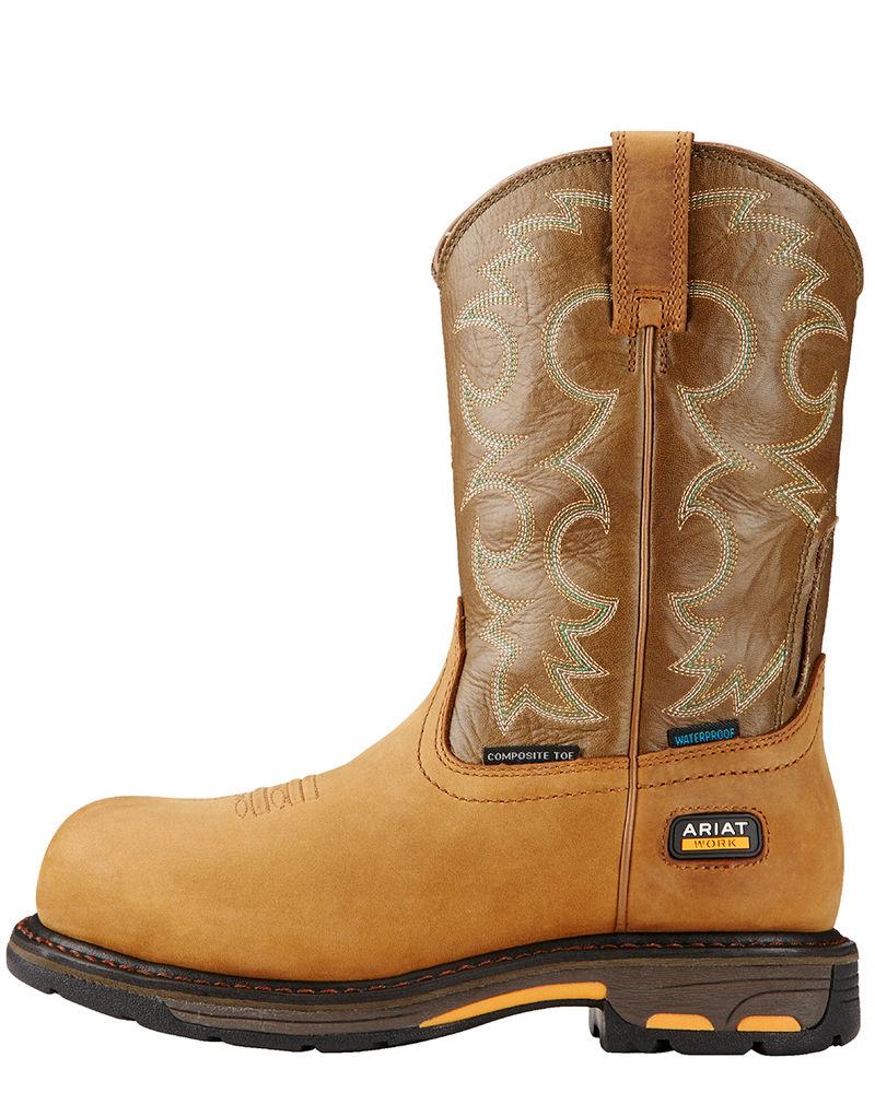 10018578 Workhog Aged Bark Waterproof Western Ariat Womens Work Boots