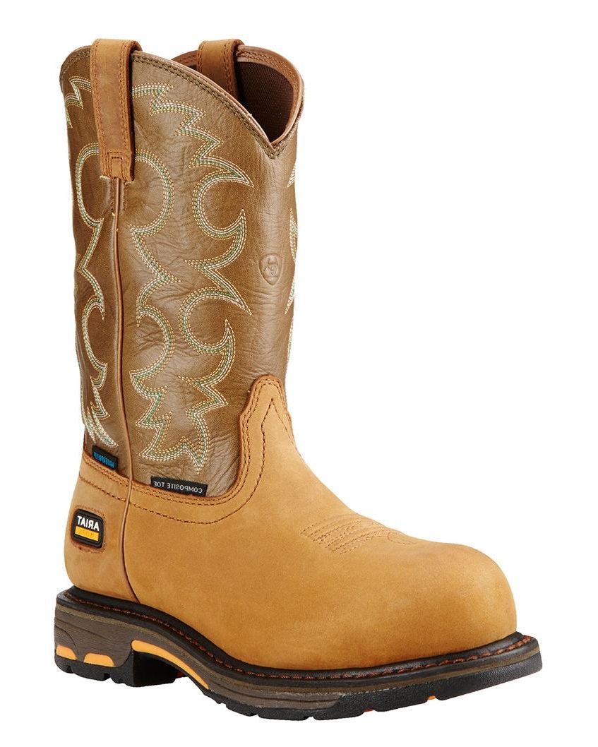 10018578 Workhog Aged Bark Waterproof Western Ariat Womens Work Boots