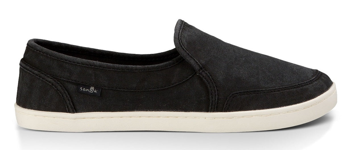 1013816-WSBK Pair O Dice Washed Canvas Slip On Sanuk Womens Shoes