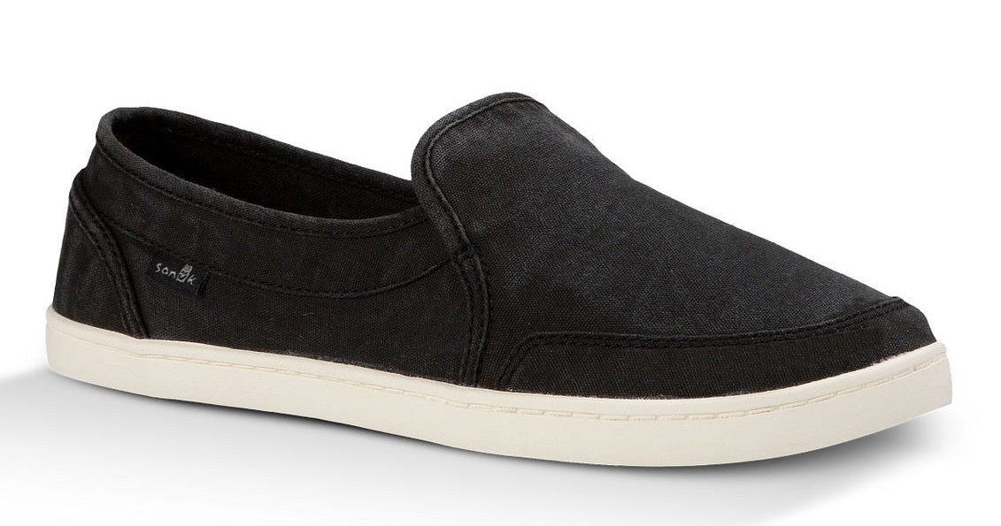 1013816-WSBK Pair O Dice Washed Canvas Slip On Sanuk Womens Shoes