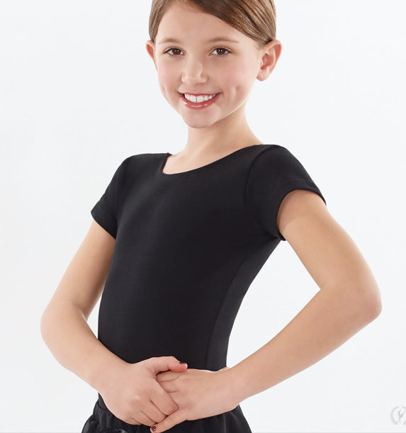 1043 Short Sleeve Leotard With Fully Lined Front Many Colors Available