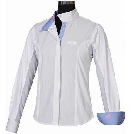 110664 White Equine Couture Chilidren's Whales Show Shirt