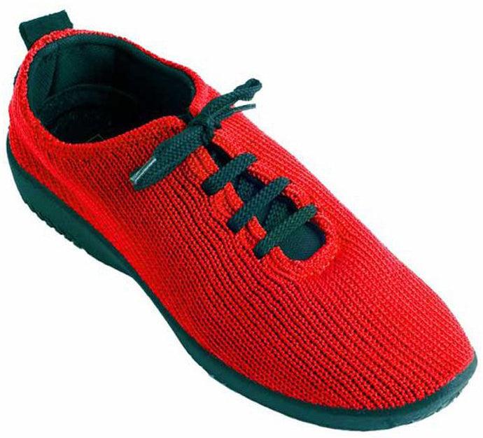 1151-LS-06 Red Stretch Knit Lace-Up Comfort Arcopedico Womens Shoes