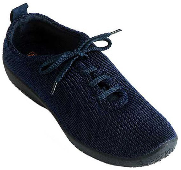 1151-LS-09 Navy Stretch Knit Lace-Up Comfort Arcopedico Womens Shoes