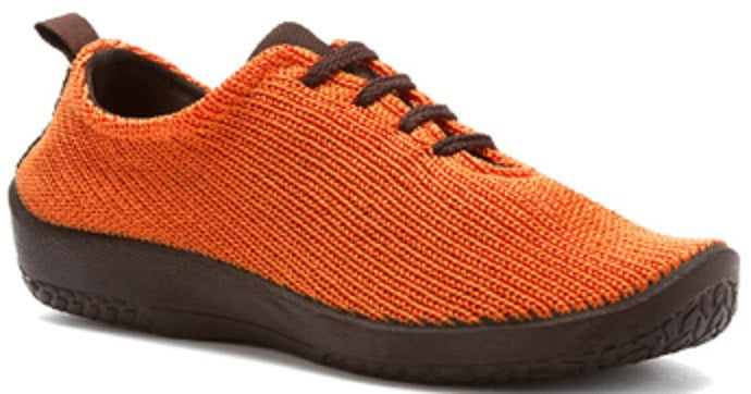 1151-LS-15 Orange Stretch Knit Lace-Up Comfort Arcopedico Womens Shoes