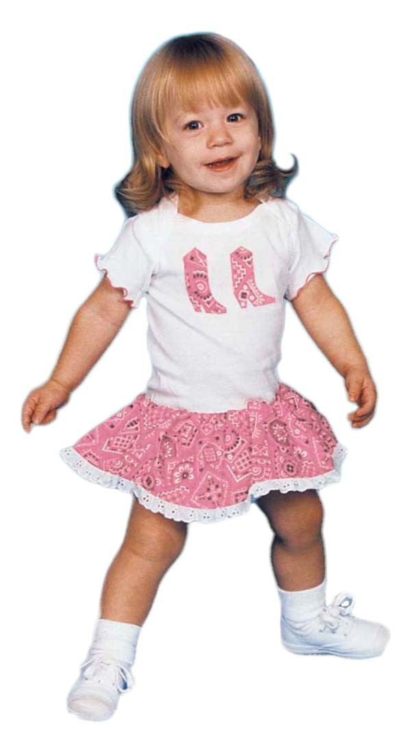11P Pink Bandana Print Little Girls Clothing