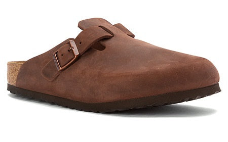 159713 BOSTON Habana Oiled Leather Soft Footbed Women's Birkenstock