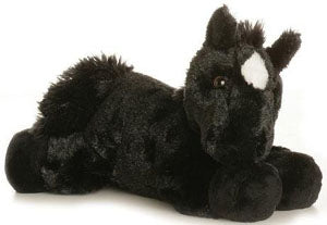 16640 Black Beau Horse Mini Flopsie Aurora Stuffed Animals
