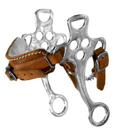 171310 Fleece Lined Noseband with Leather Curb Chain