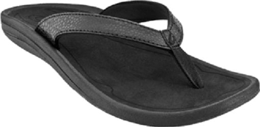 20198-4040 Kulapa Kai Black Thong Flip-Flop Sandal Olukai Womens Shoes