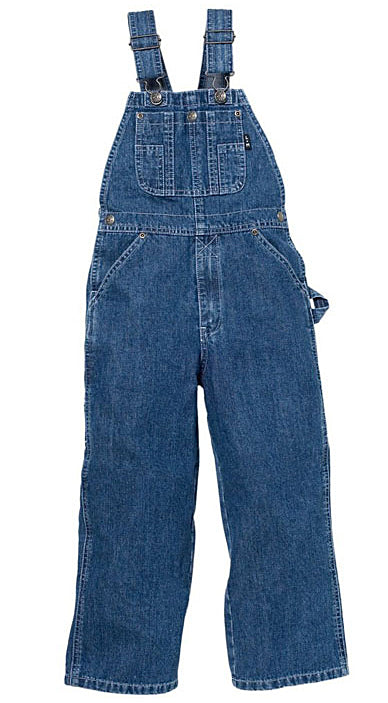 225 Denim Premium Washed Key Industries Childrens Bib Overalls