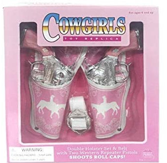 251 Cowgirl Western Double Holster Toy Pistol Gun Sets