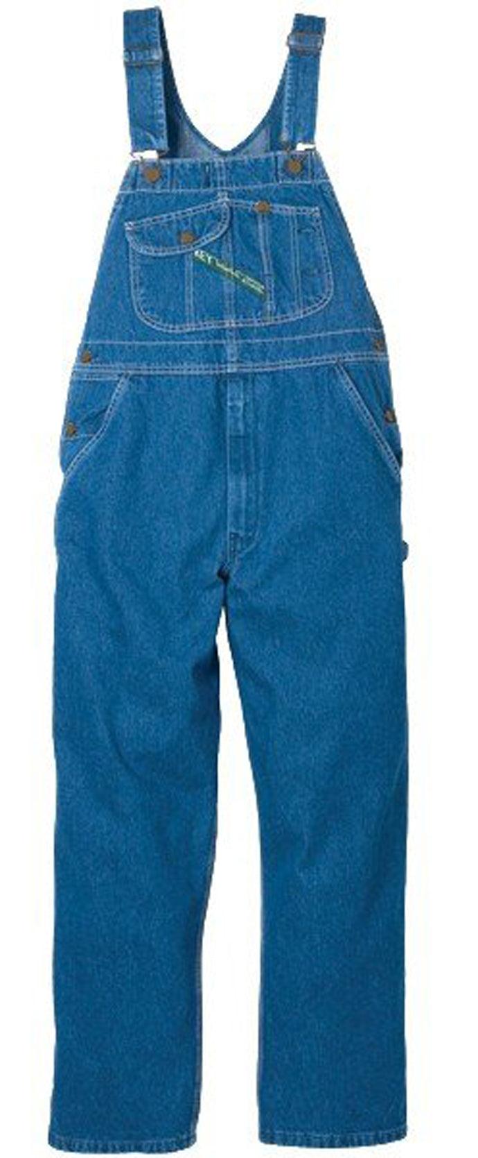 272.42 Denim Hi-Back Zipper Fly Key Industries Mens Bib Overalls