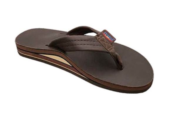301ALTSN Espresso Single Layer Narrow Strap Rainbow Ladies Sandals