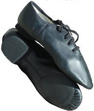 305C Black Split Sole Oxford Kids Jazz Shoes