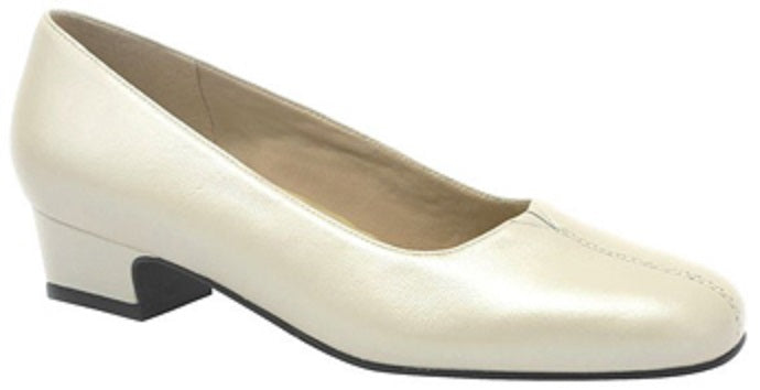 3235-082 Doris White Pearl Leather Comfort Pump Trotters Womens Shoes