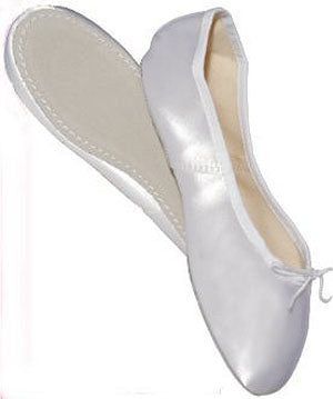 3301 White Satin Full Sole Kids Ballet Shoes