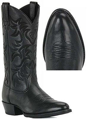34770 Black Deertan Heritage Western Ariat Mens Cowboy Boots