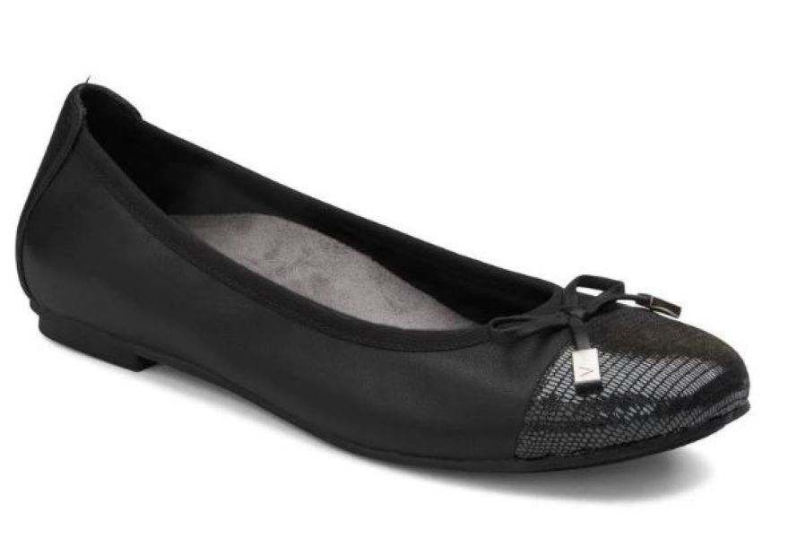 359MINNA Black Minna Womens Vionic Comfort Ballet Flats