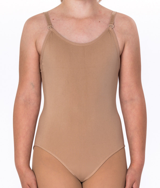 35A Nude Leotard with Clear and Nude Straps by Barbette