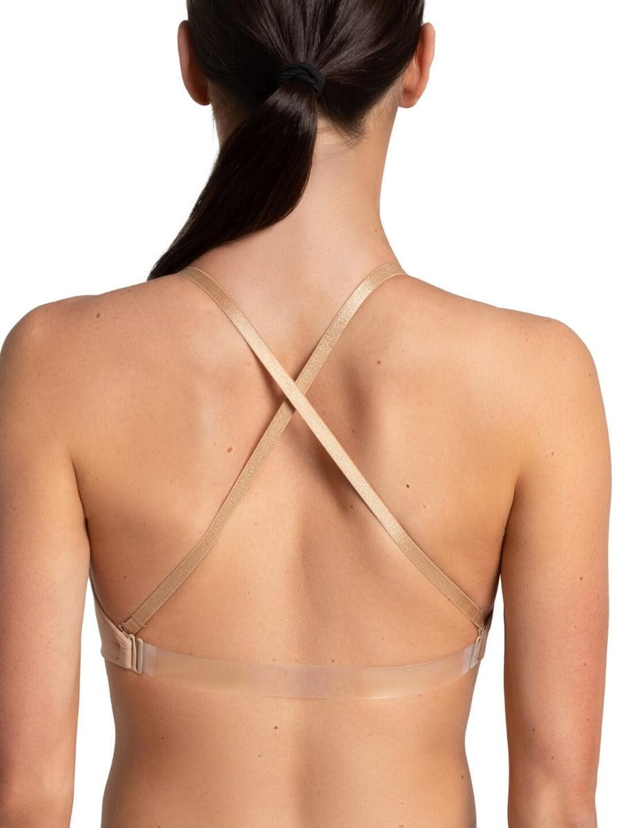 3683 Nude Seamless Clear Back Capezio Bra - (Adult Sizes S-L)