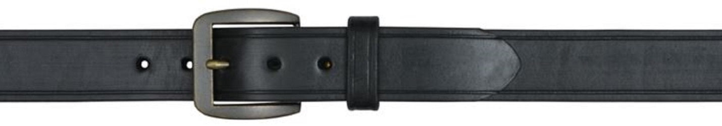3D Belts Black Leather w/Creased Edge 1 1/2 inch Men's Basic Western Belt D1140