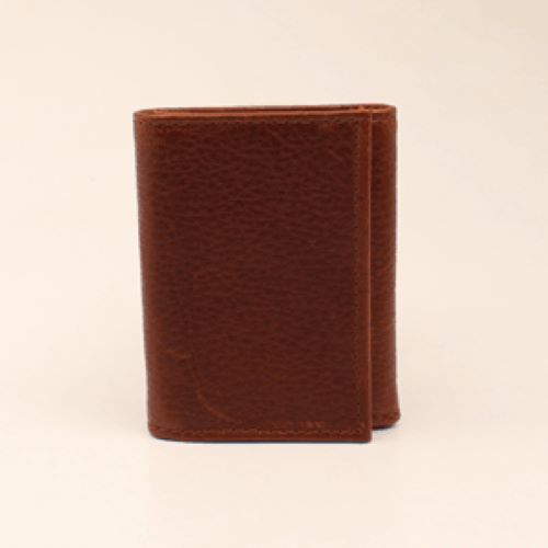 3D Dark Brown Trifold Men's Leather Wallet DW1030