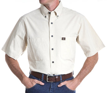 3W531NT Riggs Workwear Chambray Short Sleeve Wrangler Mens Shirts
