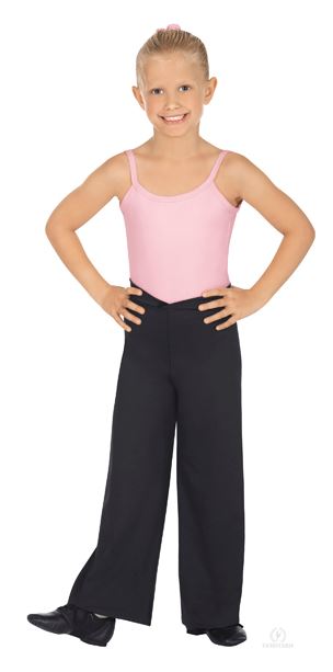 44655 Black Children V Front Eurotard Jazz Pants