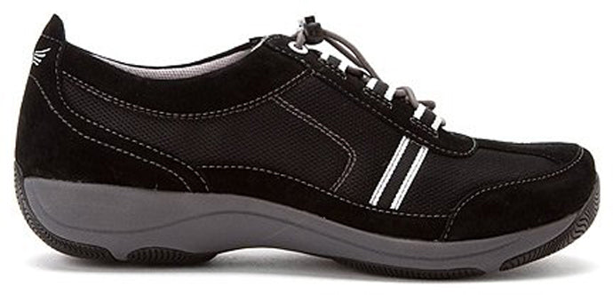 4503-020294 HELEN Black/White Suede Leather Dansko Womens Shoes