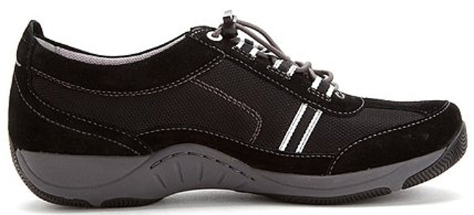 4503-020294 HELEN Black/White Suede Leather Dansko Womens Shoes