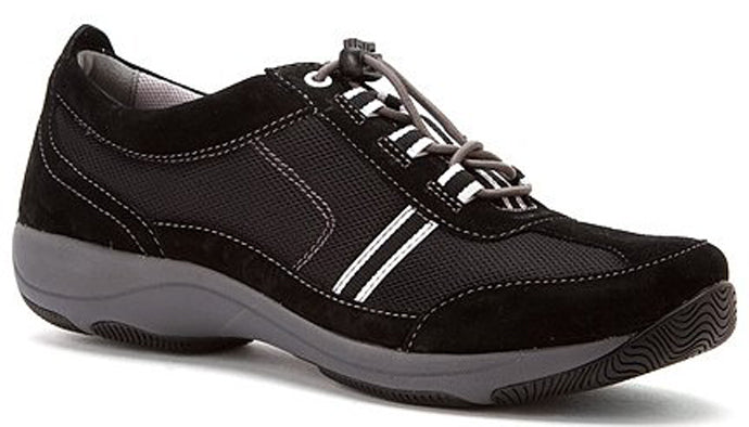 4503-020294 HELEN Black/White Suede Leather Dansko Womens Shoes