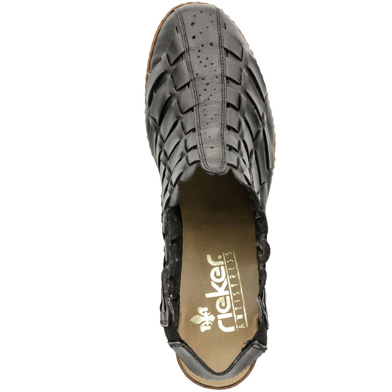 46778-01 Black Sina 78 Womens Rieker Sandals