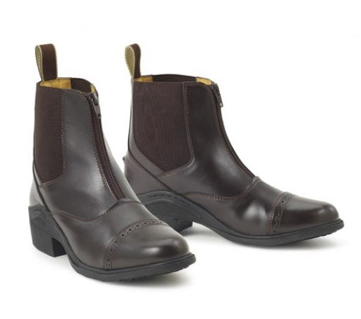 469583 Brown Ovation Synergy Zip Front Womens Paddock Boots