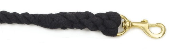 469990 Black 3-Ply Cotton Lead With Solid Brass Snap