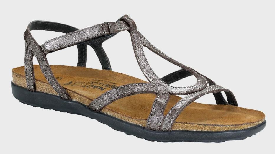 4710-B33 Dorith Silver Leather Gladiator Sandal Naot Womens Shoes