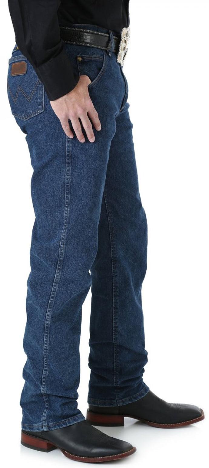 47MACMS Mid Stone Performance Boot Cut Wrangler Mens Jeans