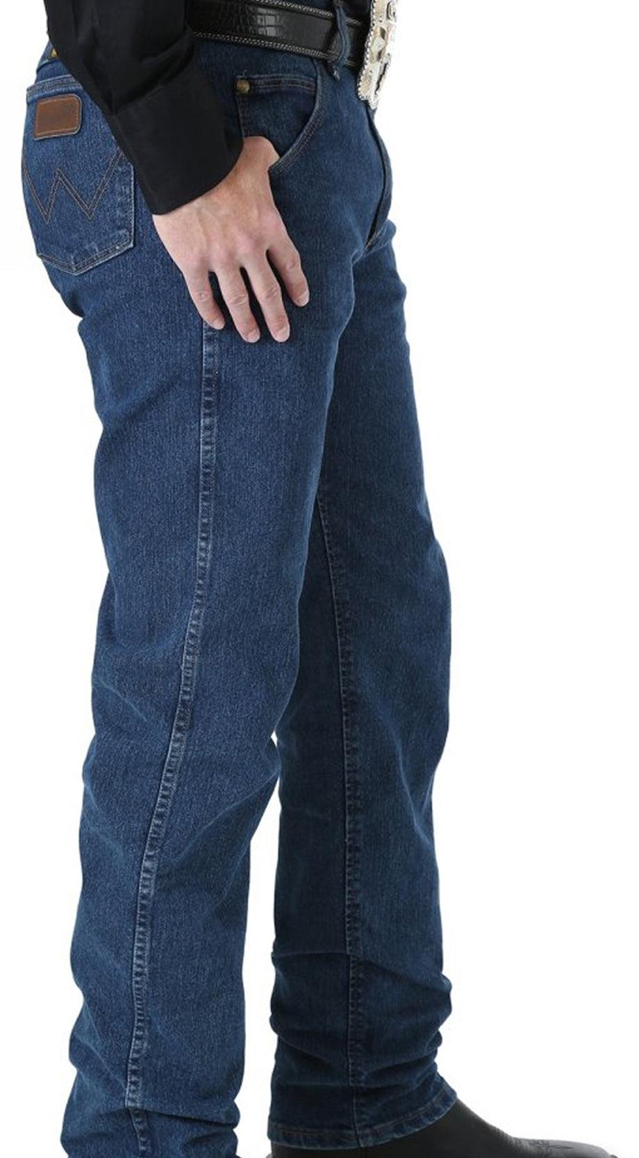 47MACMS Mid Stone Performance Boot Cut Wrangler Mens Jeans