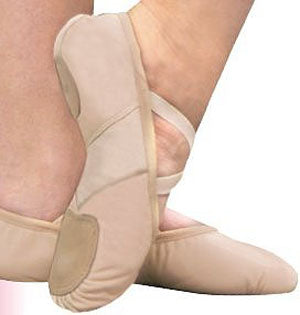 509A Deluxe European Pink Leather Adult Ballet Shoes