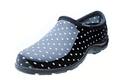 5113 Black/ White Polka Dots Rain & Garden Sloggers Shoes