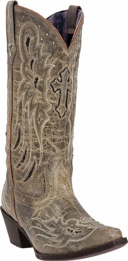 52157 Taupe Goat Leather Crosswing Womens Laredo Fashion Western Boots