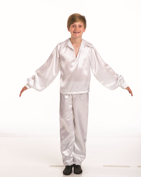 524 Adult Satin Long Sleeve Shirt With Collar