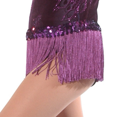 535 6 Inch FRINGE SKIRT WITH MATCHING SEQUIN -Adult Sizes
