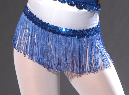 535 6 Inch FRINGE SKIRT WITH MATCHING SEQUIN -Adult Sizes