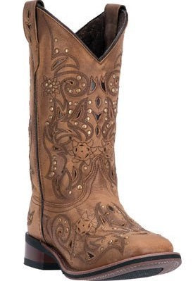5643 Janie Tan Square Toe Laredo Womens Western Cowgirl Boots
